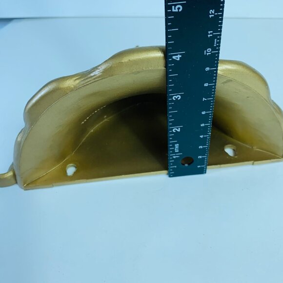 Hollywood Regency Gold Tone Wall Pocket Sconce Vase French Style Decor MCM VTG - Picture 9 of 11